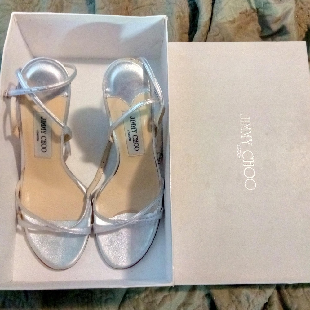 Jimmy Choo Silver Heels